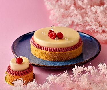 Raspberry Lychee Sablé Breton Tart